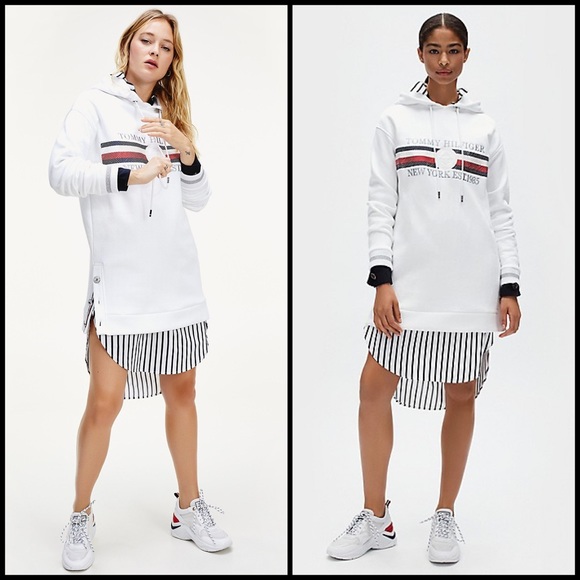 Tommy Hilfiger Popover Pullover Sweatshirt Dress - Picture 7 of 13